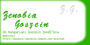 zenobia goszein business card